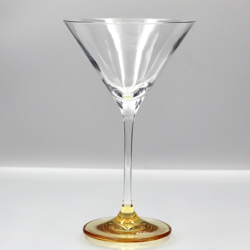 Royal Doulton Pop In For Drinks Crystal Martini Glasses Set 2 CarDog Stem Signed